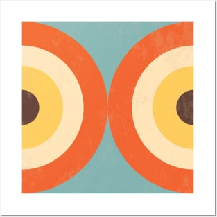 Mid Century Modern 70s Style Retro Posters and Art